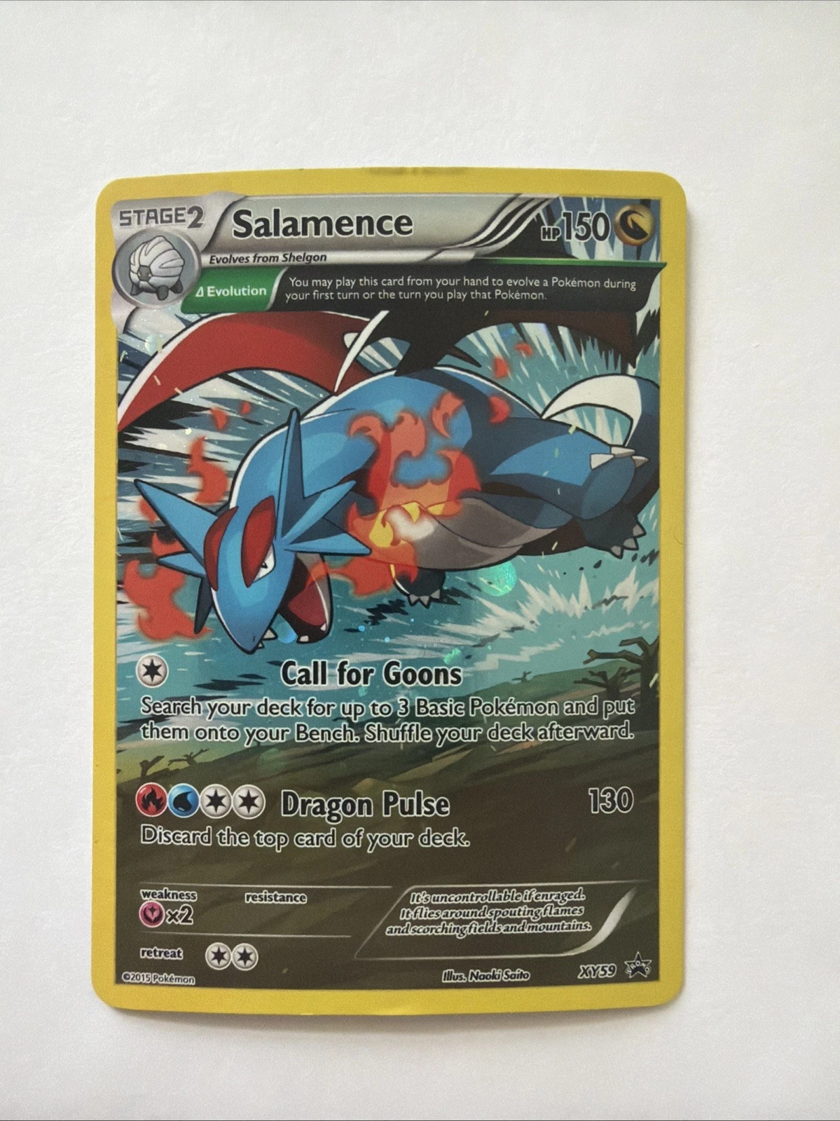 Deal for Pokemon Salamence XY Ancient Origins Black Star Promo #XY59 FULL ART MP