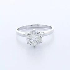 Solitaire Engagement Ring Classic 14K Gold 2.09 CT Round Lab-Grown Diamond G SI1