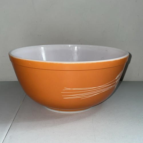 Vintage Pyrex Autumn Harvest Wheat Pattern Nexting Mixing Bowl #403 2.5 Liter - Picture 3 of 8
