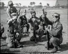 1951 Press Photo Japanese Army Police Training on Rifle Grenades - pim12412