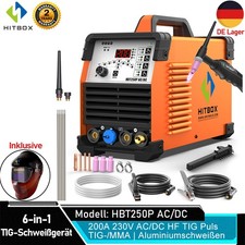 ACDC 200AMP WIG Schwei&szlig;ger&auml;t Inverter Aluminium TIG Pulse HF,STICK & Schwei&szlig;helm