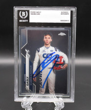 PIERRE GASLY SIGNED 2020 TOPPS CHROME F1 FORMULA 1 #11 ROOKIE CARD RC BECKETT 2