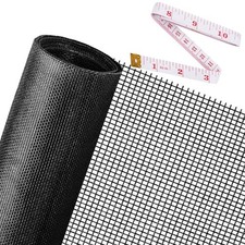 Replacement Window Screens, 48X118 Inch Durable 48"x118"Black, 48"x118"Black