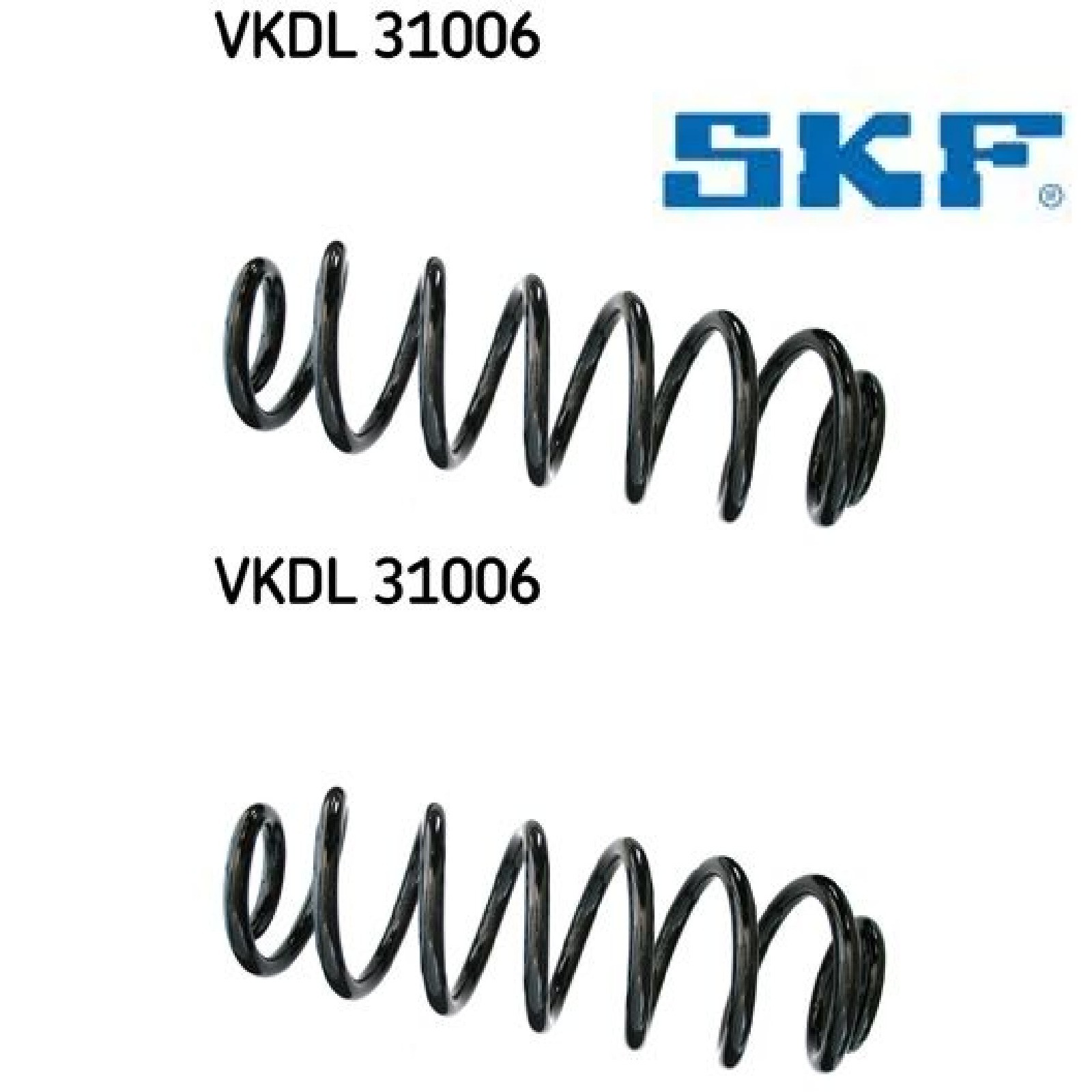 2x Fahrwerksfeder SKF VKDL31006 2 Federn Satz Federnsatz für VW - Bild 2