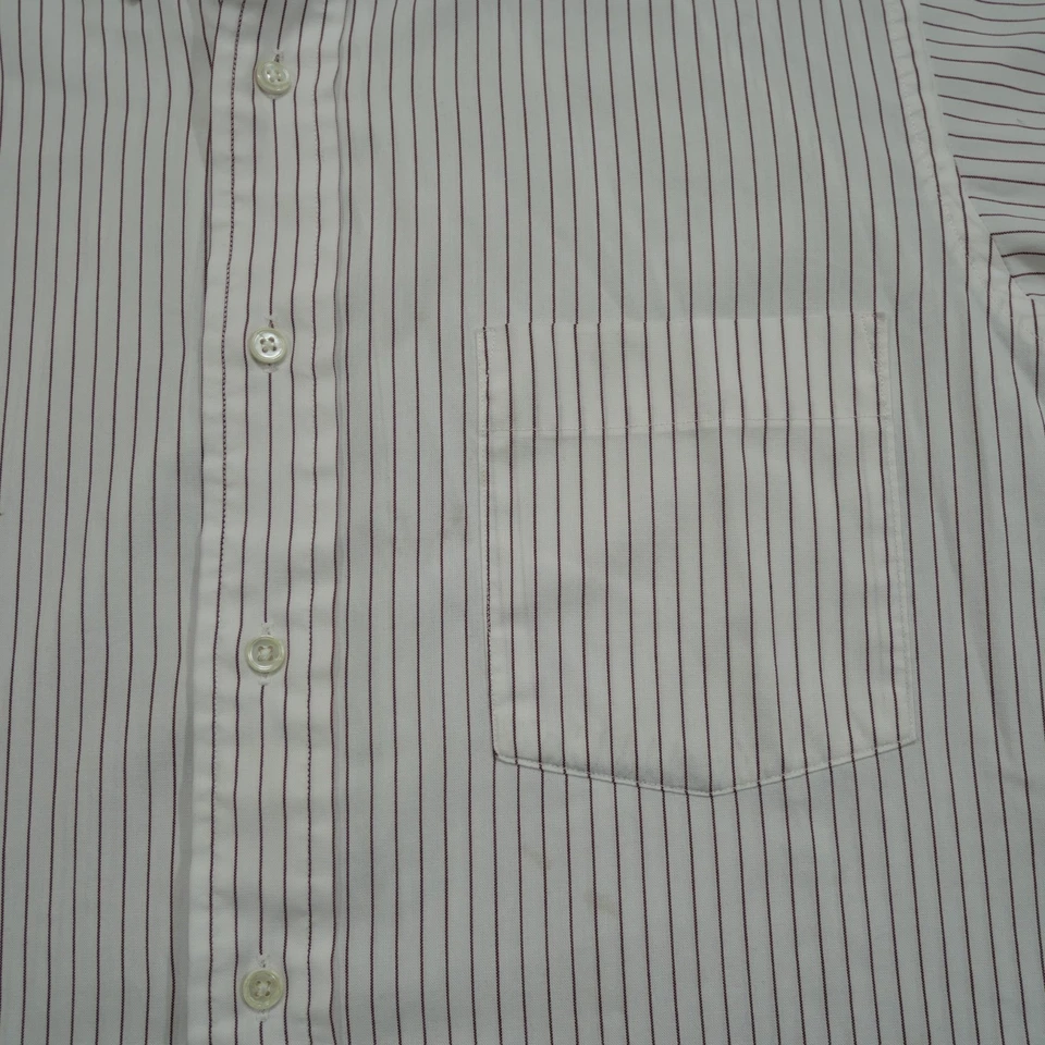 Vintage Arrow Shirt Mens 15 33 White Red Button Down Long Sleeve - Image 3 of 4