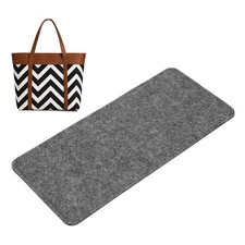 Felt Bag Base Shaper Handbag 14.76x6.69" 3mm Thick, Gray
