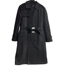 Defense Logistics Agency Garrison Army Trench Coats Black 42R Dbl Breasted SEE D