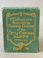 ANTIQUE VTG 1930S O'CALLAGHAN'S CITY CHICAGO ILL SOUVENIR PLAYING CARDS COMPLETE