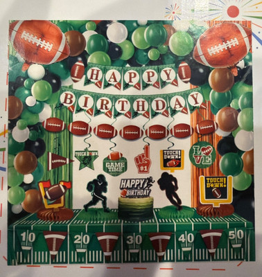 Happy Birthday Supply Kit for Football Theme Birthday Party by JenLion