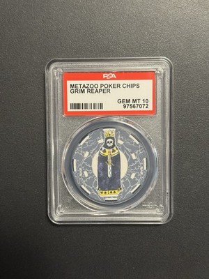 Metazoo Kickstarter WPT Grim Reaper $20 Poker Chip PSA 10 GEM MINT