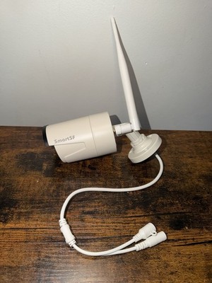 SmartSF White Bullet Wi-Fi Wireless IP/Network Security Camera w/ Antenna 1080p 