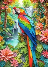 Cherry Pazzi A Miracle of Colour 1000 piece parrot jigsaw puzzle