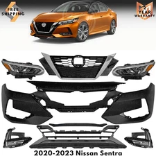 Front Bumper Cover Fascia & Grille Assembly For 2020-2023 Nissan Sentra