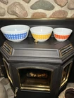Vintage Pyrex Polka Dot Mixing Bowl Set of 3  401-403