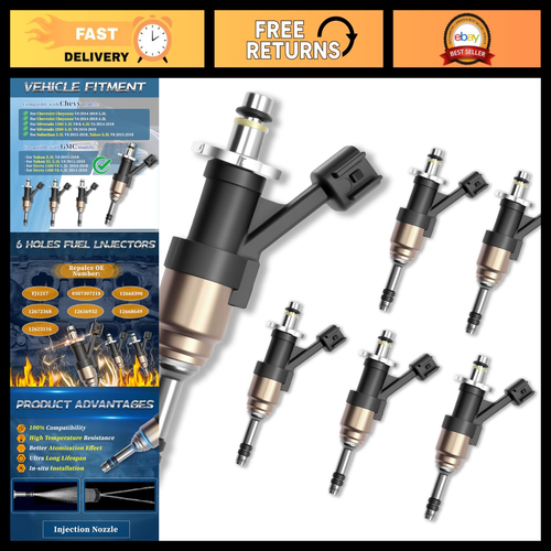 Fuel Injector Node Set Fuel Injector Set of 8 for Chevy Silverado/GMC Sierra 5.3L V8 & 4.3L V6 ...