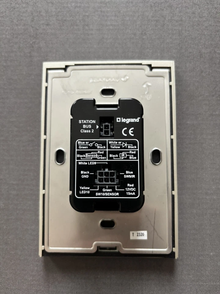 Vantage 2-Button RP Touch Keypad Station with trim KS12TR Brushed Metal Plate - Image 2 of 2