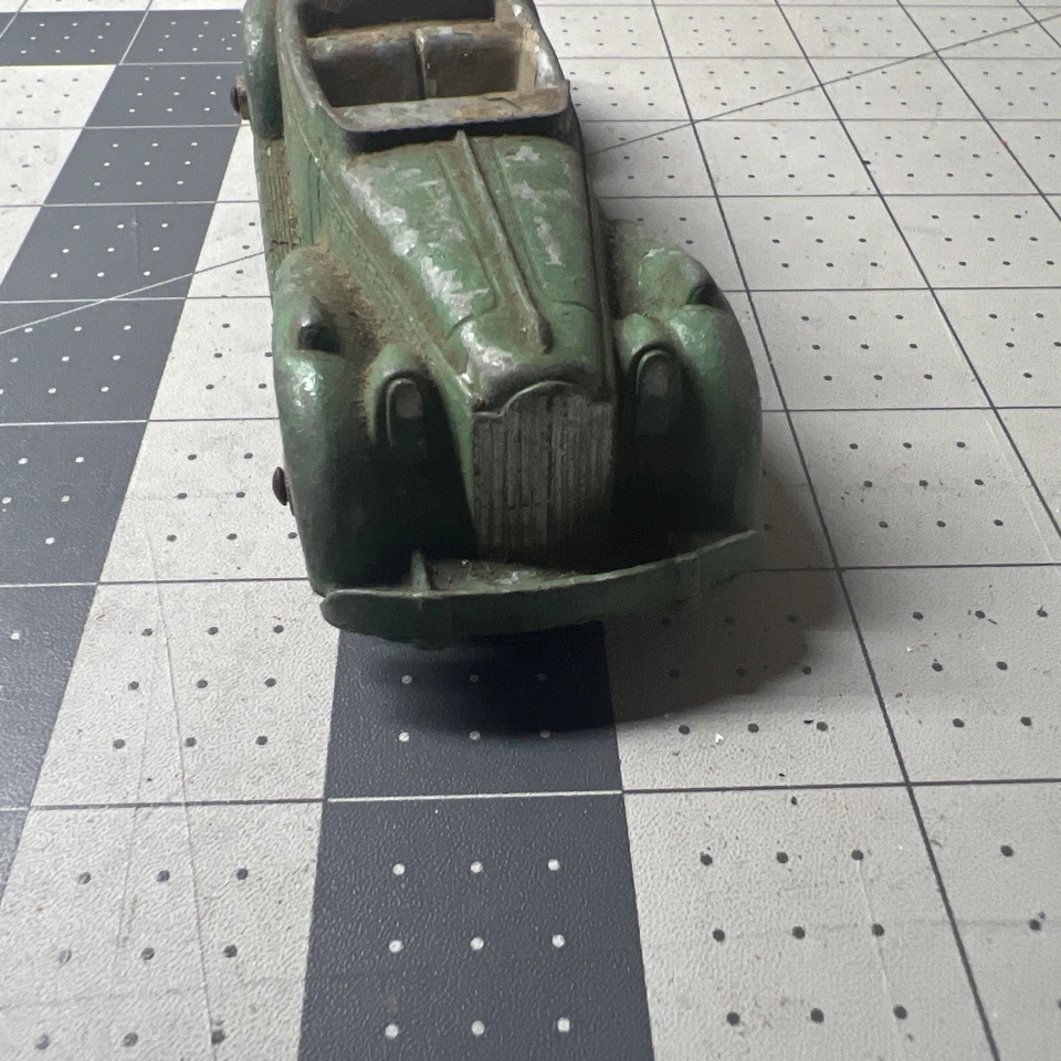 Vintage Hubley Kiddie Toy Orange Packard Convertible Diecast w/Tin Base - Image 3 of 4