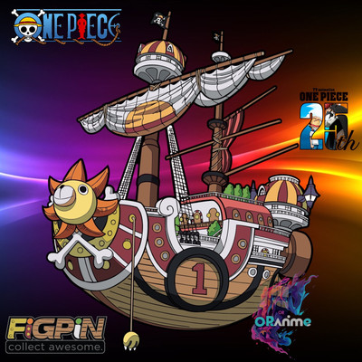 FiGPIN XL One Piece: Thousand Sunny XL X84 with LOGO PIN LX25