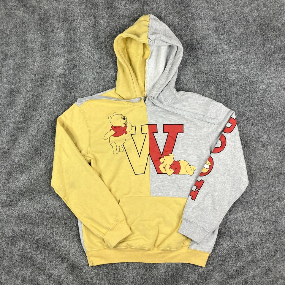 Sudadera con Capucha Disney Winnie the Pooh Niños Talla M 7-9 Amarillo Gris Pullover Gráfico Foto 2 de 4