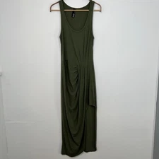 bobi LOS ANGELES Small Garden Ruched Faux Wrap Jersey Knit Bodycon Sheath Dress