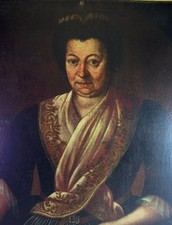 -Barockes Ölgemälde einer Adeligen  - datiert 1735  -   95cm x 77cm