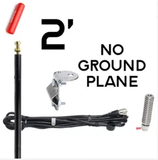 Firestik FG2648-B Kit 2' Black CB Antenna, 17ft Coax Cable & Antenna Mount New