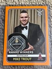 2020 Topps Big League Base Orange Parallel Award Winners #266 Mike Trout