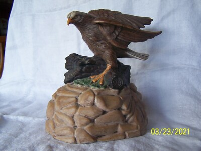 American Bald Eagle Preparing To Take Flight Hand Painted One of a Kind 6 3/4 ''