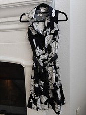 GUESS Floral Black White Dress XS Y2K FASHION Free People Reformation 