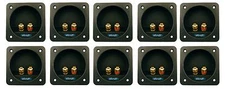 10 PACK SPEAKER BOX TERMINAL SQUARE CUP CONNECTOR SUBWOOFER ENCLOSURE WIRE