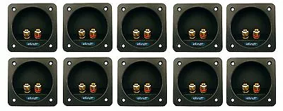 DNF 10 PACK SPEAKER BOX TERMINAL SQUARE CUP CONNECTOR SUBWOOFER ENCLOSURE WIRE