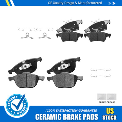 Front+ Rear Ceramic Brake Pads For 2005 2006 2007 2008 2009 2010 2011 Volvo S40