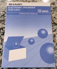 Sharp OZ-8600 Electric Organizer Wizard Owners / Operators - Manual Only