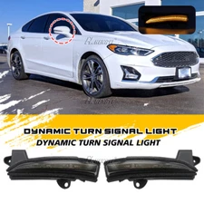 Dynamic LED Side Mirror Turn Signal  Light Indicator For Ford Fusion 2013-2020