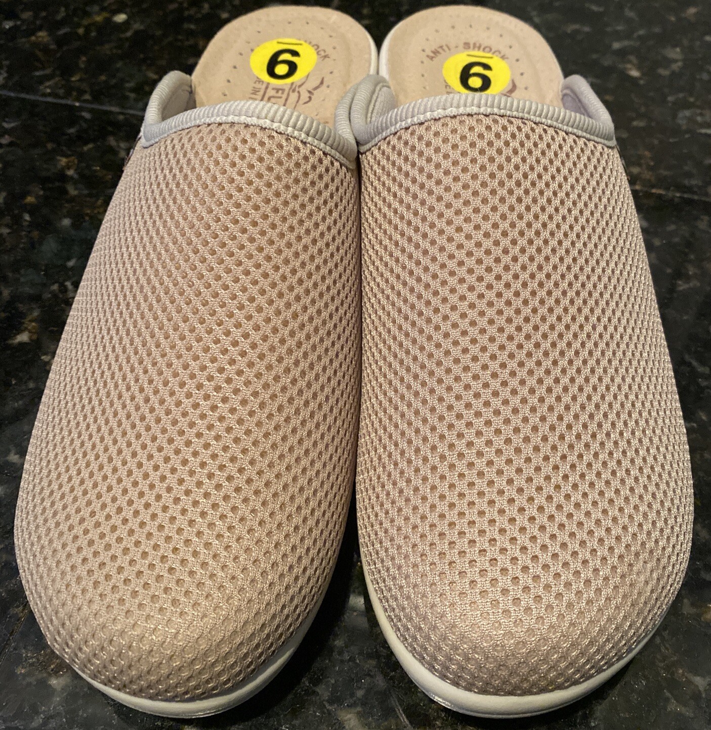 SAOLA FLY FLOT Zoccolo Beige Donna 9 Suola Anatomica Italia Soletta Vera Pelle