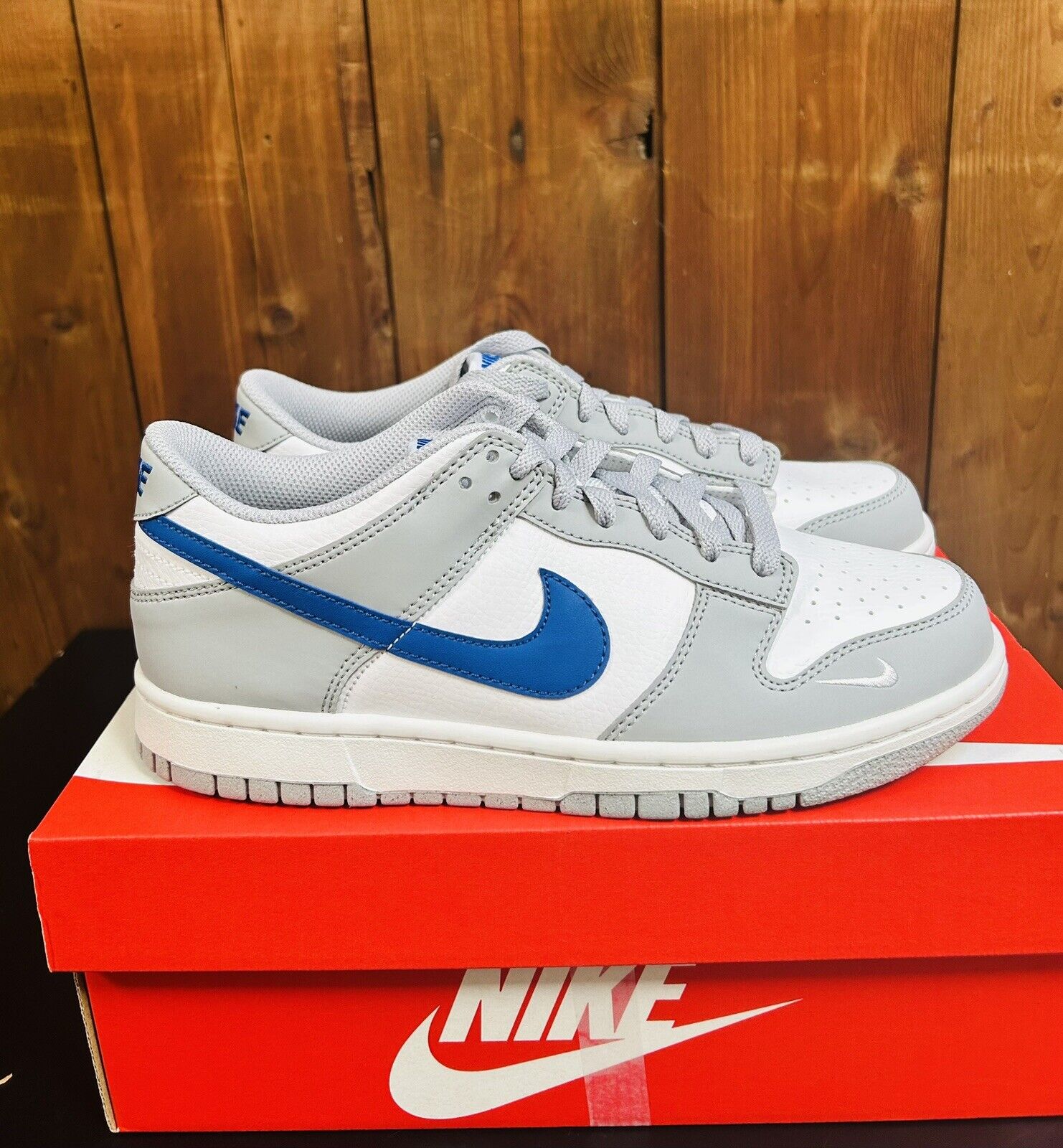 Nike Dunk Low Mini Swoosh Wolf Grey Game Royal FN3878-001