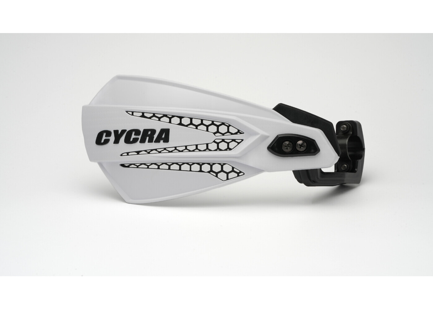 Protège-mains blanc MX Race avec fixations de précision 22mm et 28.6mm