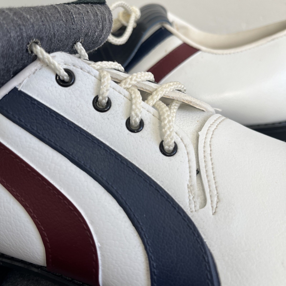 Vintage Endicott Johnson Golf Shoes Men's 10 White Leather Vintage Endicott Johnson Golf Shoes Men's 10 White Leather