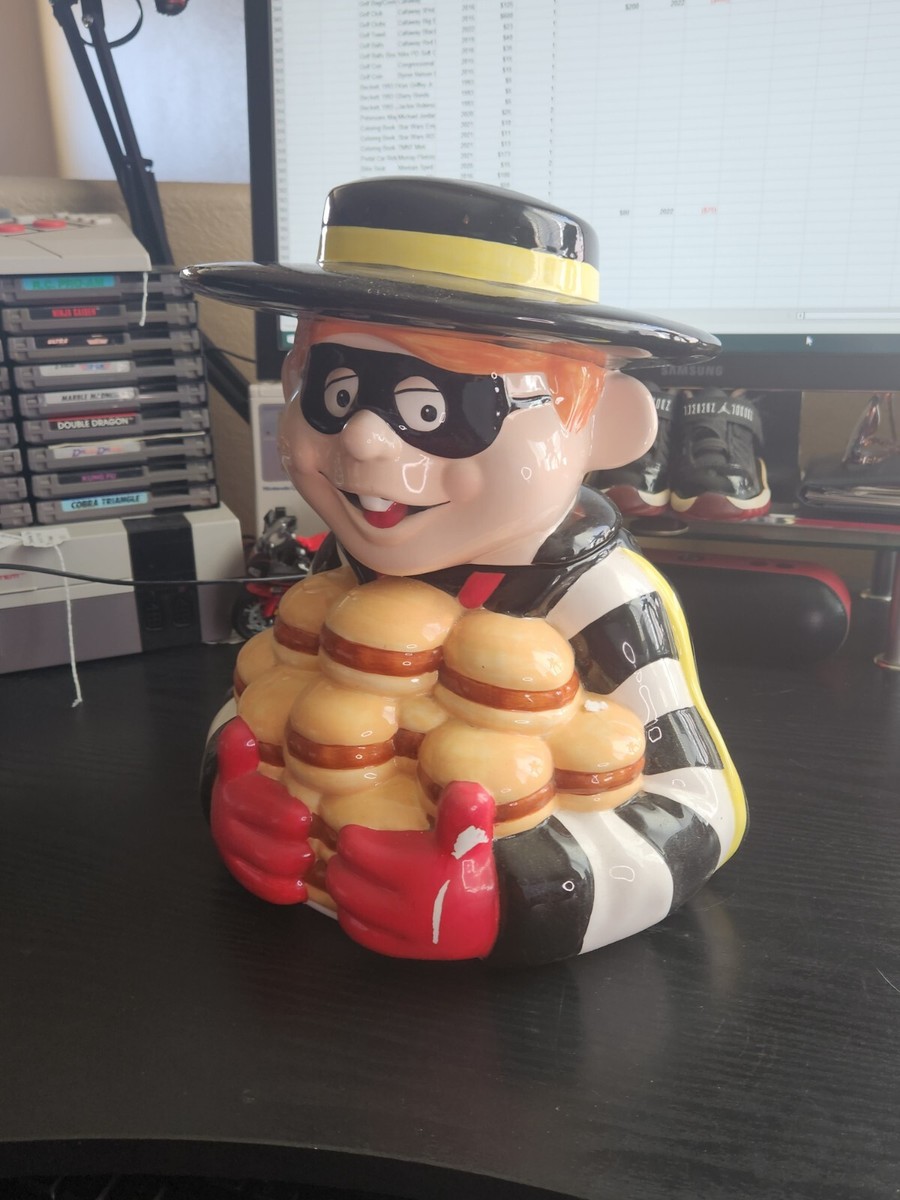 🚨🔥Vintage 1997 Treasure Craft McDonalds Hamburgler Cookie Jar W