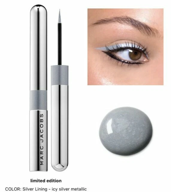 Marc Jacobs Beauty Highliner Liquid Gel Eyeliner Silver Lining Shimmer NIB