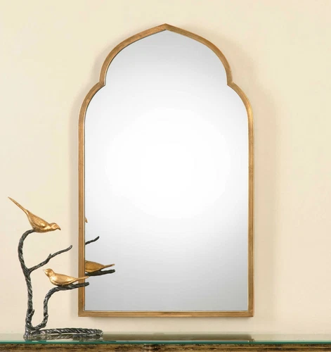 UTTERMOST 12907 KENITRA MOROCCAN ARCH WALL MIRROR HAND-FINISHED ANTIQUED GOLD - Picture 1 of 6