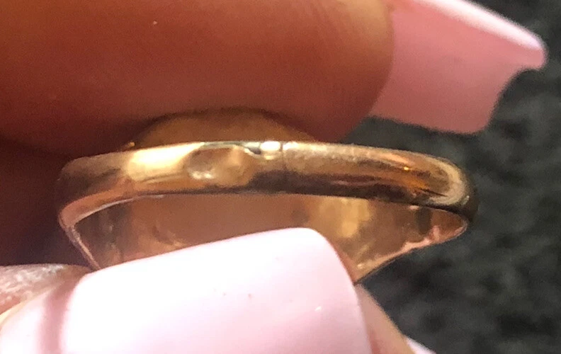 Hermoso anillo antiguo de ágata de oro rosa de 9 quilates, talla P, - 2,22 g Foto 4 de 4