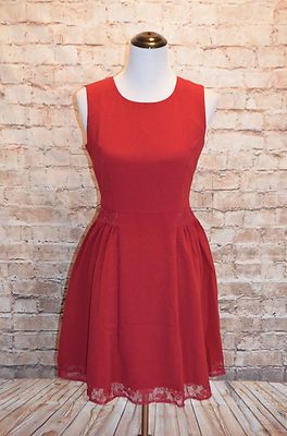Modcloth Maraschino Cheery Dress Grenadine NWOT S  MC  Exclusive Fit & Flare
