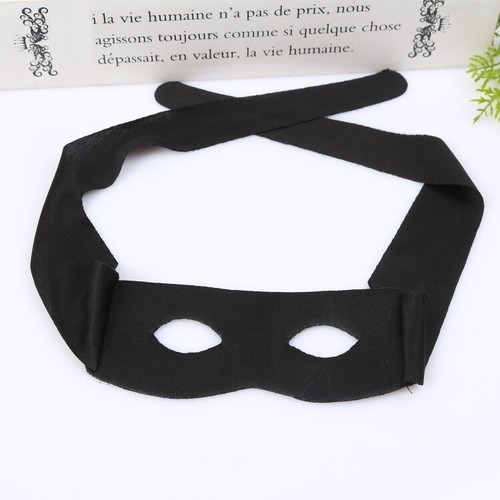 Party Costume Eye mask Zorro Black Bandit Mask fabric Party dress mask - Picture 3 of 5
