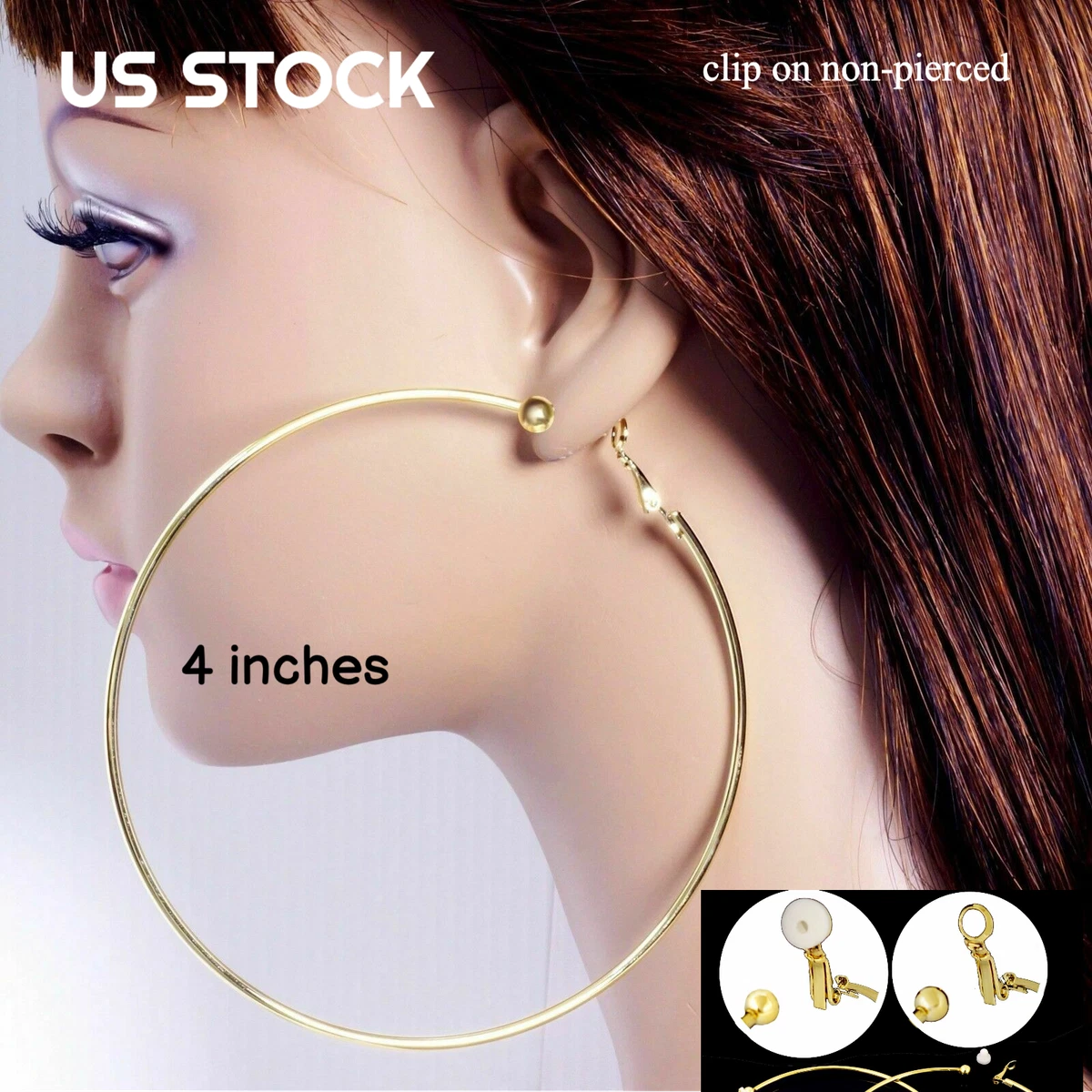 Long crystal teardrop earrings, pierced ear stud or clip on non pierced  ears, rose gold, gold or silver,