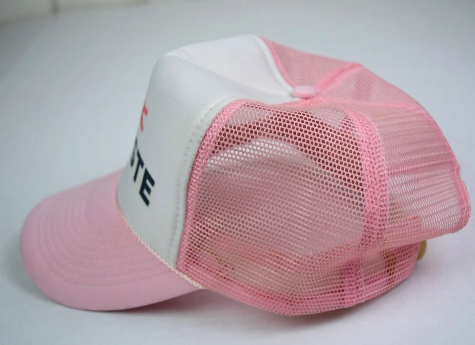 Vintage Lacoste 80s 90s Pink Snapback Trucker Hat Mesh Foam - Image 2 of 4