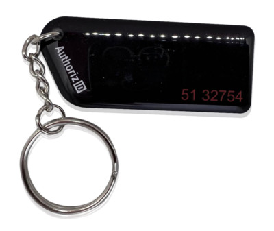 2 - 26 Bit Proximity Key Fobs Weigand AuthorizID Prox Keyfobs Epoxy Black Card