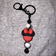 Handmade Beaded Keychain, Purse Charm, Zipper Pull