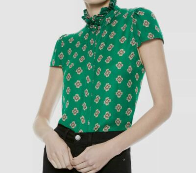 alice and olivia green shirt
