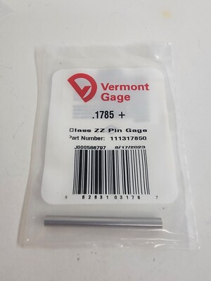 Vermont Gage - 111317850 - .1785'' Plus - Class ZZ Pin Gage